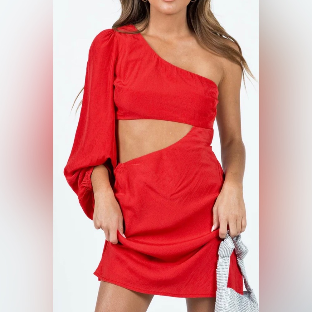 KARTER MINI DRESS RED PRINCESS POLLY